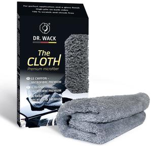 Dikke premium doek voor de laatste polijstbeurt Dr. Wack The Cloth grijs
