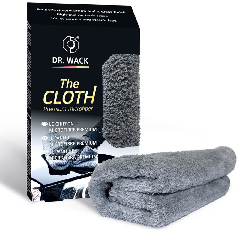Dikke premium doek voor de laatste polijstbeurt Dr. Wack The Cloth grijs