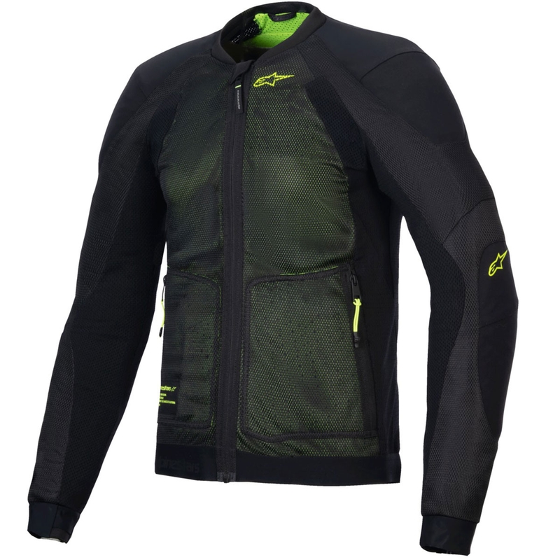 Alpinestars TROOP-AIR motorjack zwart-fluo geel