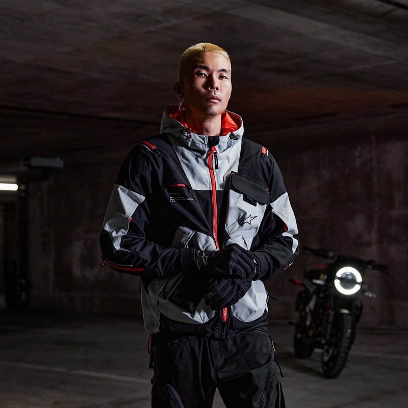 Alpinestars MOGRESS AIR motorjack zwart-amandel-oranje