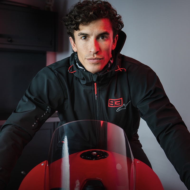 Alpinestars RADIUM TECH HOODIE MM93 motorsweatshirt zwart-rood-grijs
