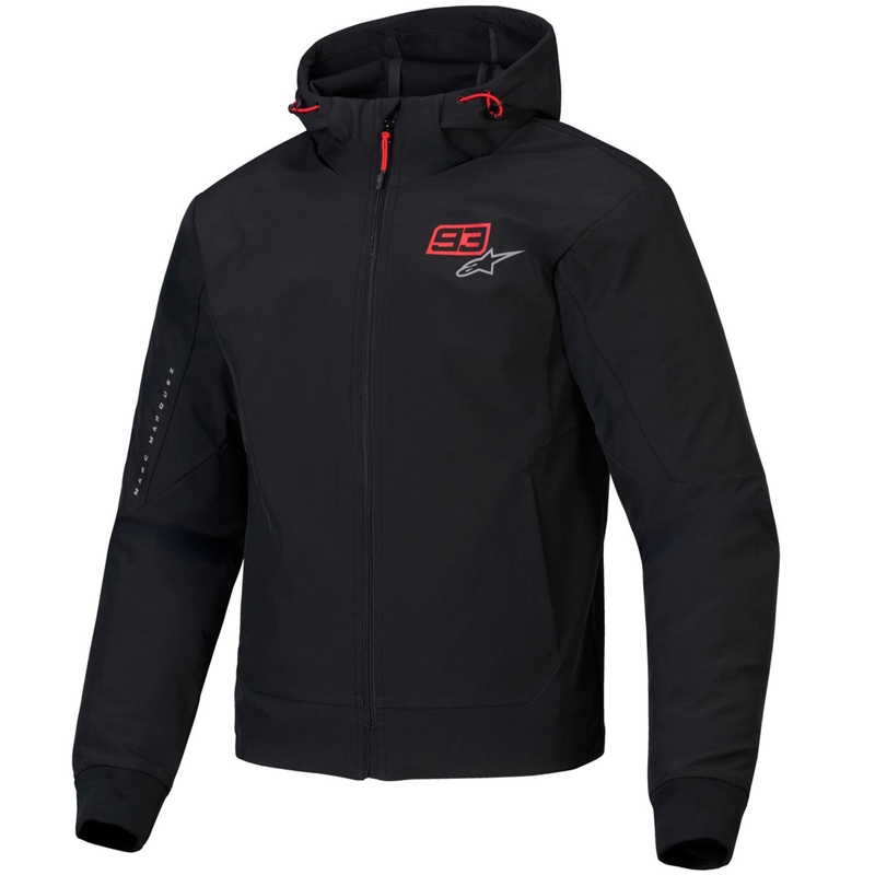Alpinestars RADIUM TECH HOODIE MM93 motorsweatshirt zwart-rood-grijs