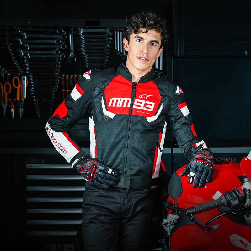 Alpinestars T-SPS Air V2 MM93 motorjack rood-zwart-wit collectie