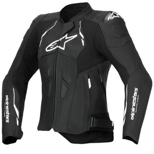 Alpinestars Stella Dusk dames leren motorjack zwart-wit