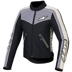 Alpinestars Stella T-Dyno Waterbestendig Dames Motorjack Zwart-Donkergrijs-Grijs-Beige
