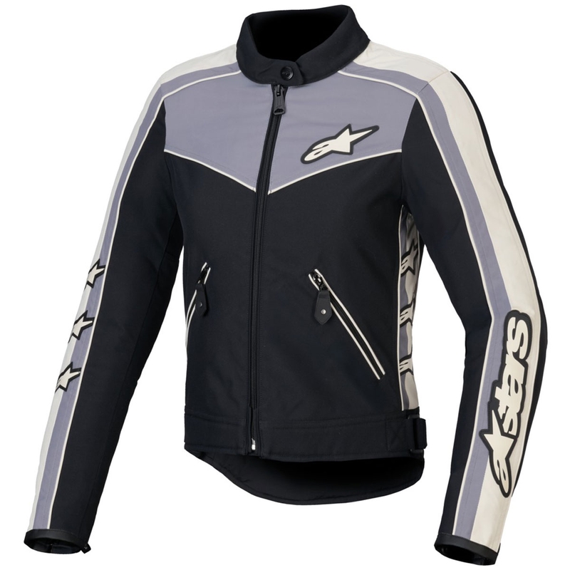 Alpinestars Stella T-Dyno Waterbestendig Dames Motorjack Zwart-Donkergrijs-Grijs-Beige