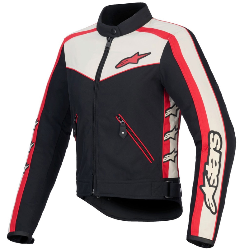 Alpinestars Stella T-Dyno Waterbestendig Dames Motorjack Zwart-Beige-Rood