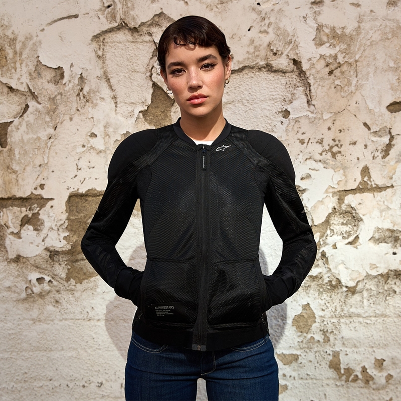 Alpinestars STELLA TROOP-AIR dames motorjack zwart-zwart