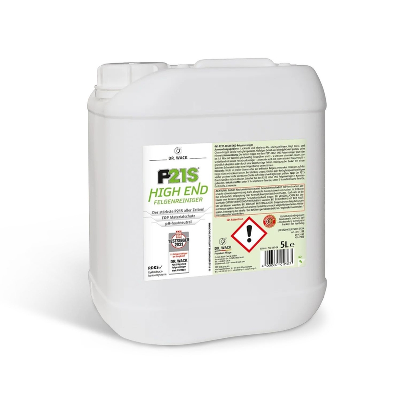 Gel velgenreiniger die reageert met ijzerhoudende verontreinigingen Dr. Wack High End Velgenreiniger 5 l