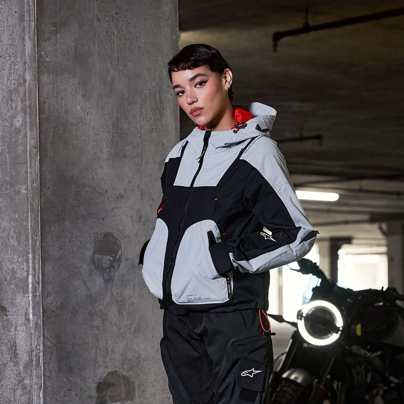 Alpinestars MOLLY AIR dames motorjack zwart-amandel