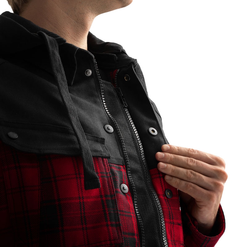 Rebelhorn Shifter motorshirt zwart-rood