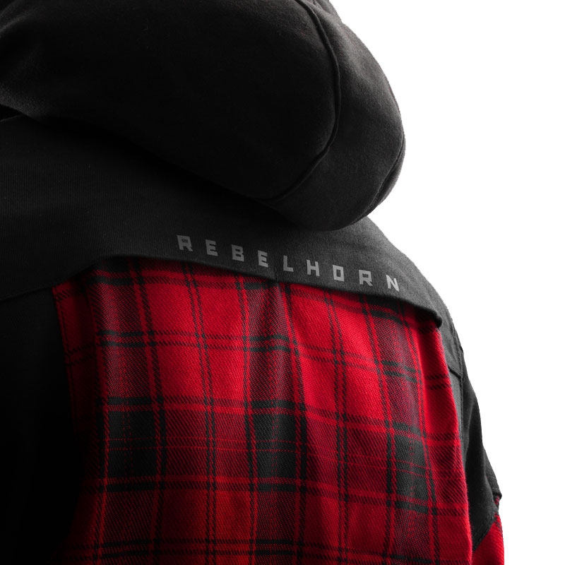 Rebelhorn Shifter motorshirt zwart-rood