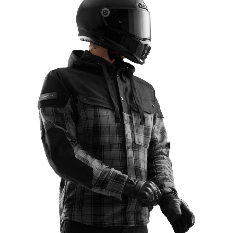 Rebelhorn Shifter motorshirt zwart-grijs