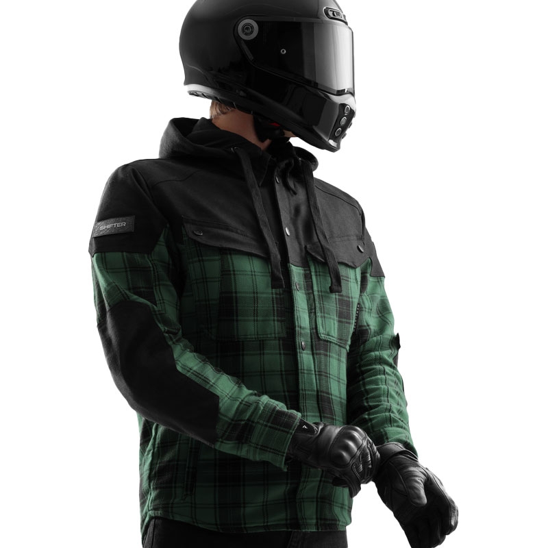 Rebelhorn Shifter motorshirt zwart-groen