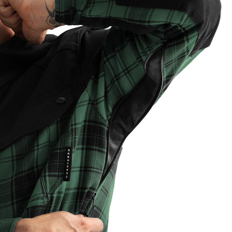 Rebelhorn Shifter motorshirt zwart-groen