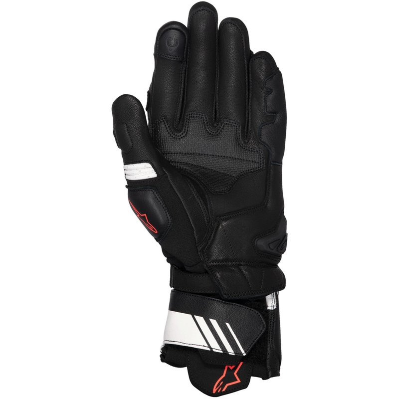 Alpinestars GP Plus R V3 motorhandschoenen zwart-wit-fluo rood