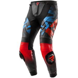 Leren motorbroek Rebelhorn Inferno zwart-blauw-wit-rood