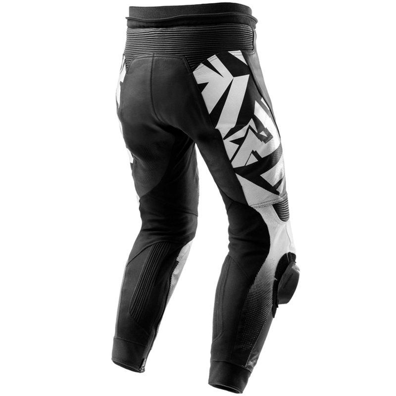 Rebelhorn Inferno zwart-wit leren motorbroek