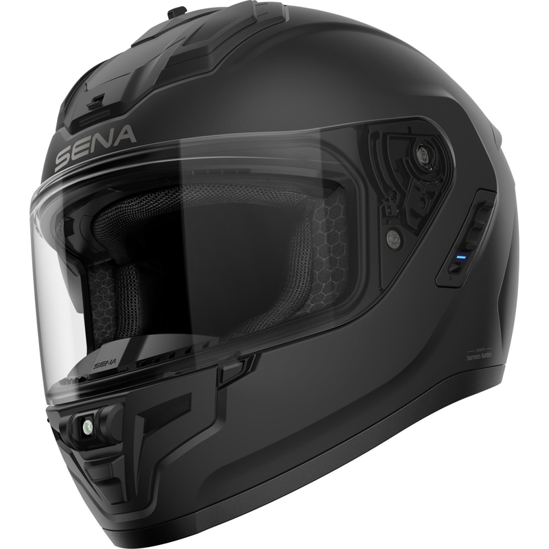 SENA integraalhelm voor motorfietsen met Phantom-headset, glanzend zwart