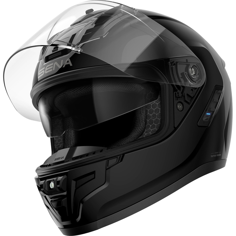 SENA integraalhelm voor motorfietsen met Phantom-headset, glanzend zwart