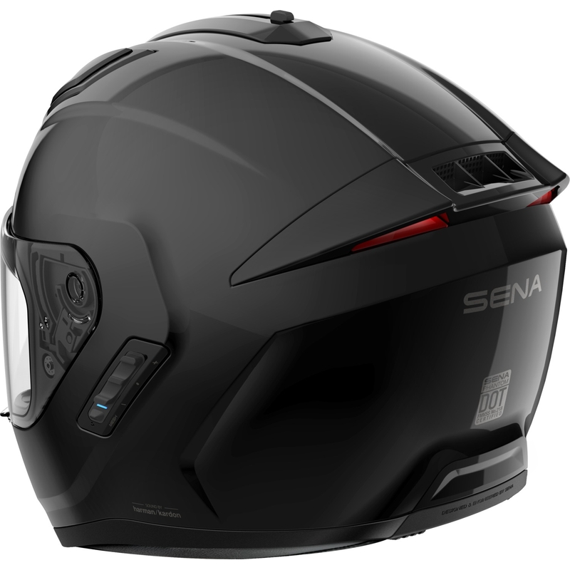 SENA integraalhelm voor motorfietsen met Phantom-headset, glanzend zwart