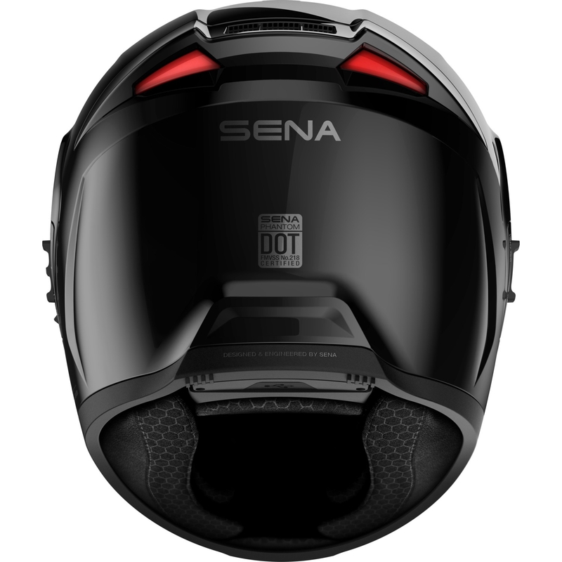 SENA integraalhelm voor motorfietsen met Phantom-headset, glanzend zwart