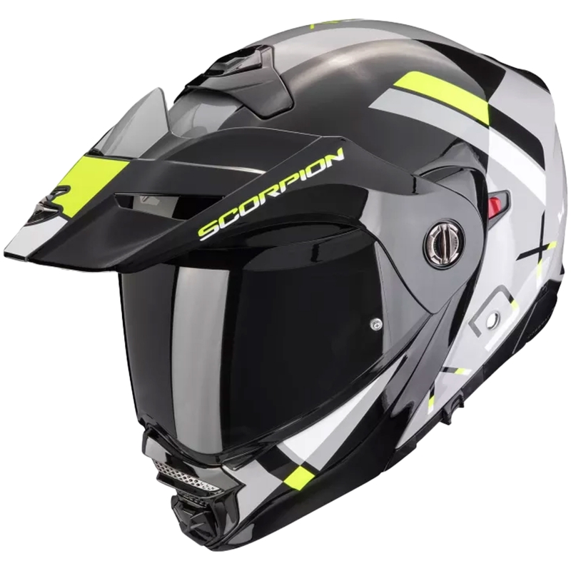 Scorpion ADX-2 GALANE opklapbare motorhelm grijs-zwart-fluorgeel in de aanbieding uitverkoop