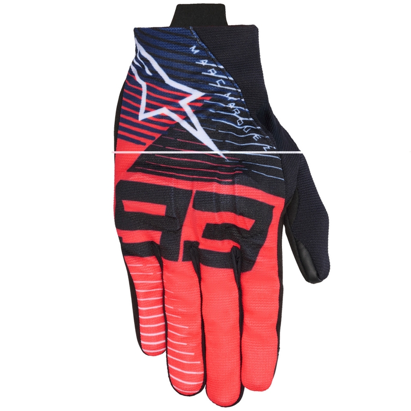 Alpinestars Reef V2 MM93 Motorhandschoenen Collectie Collectie Fluo Rood-Blauw-Wit
