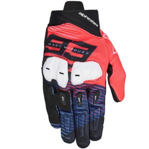 Alpinestars SP X 1 MM93 motorhandschoenen, fluo collectie, rood-blauw-zwart-wit
