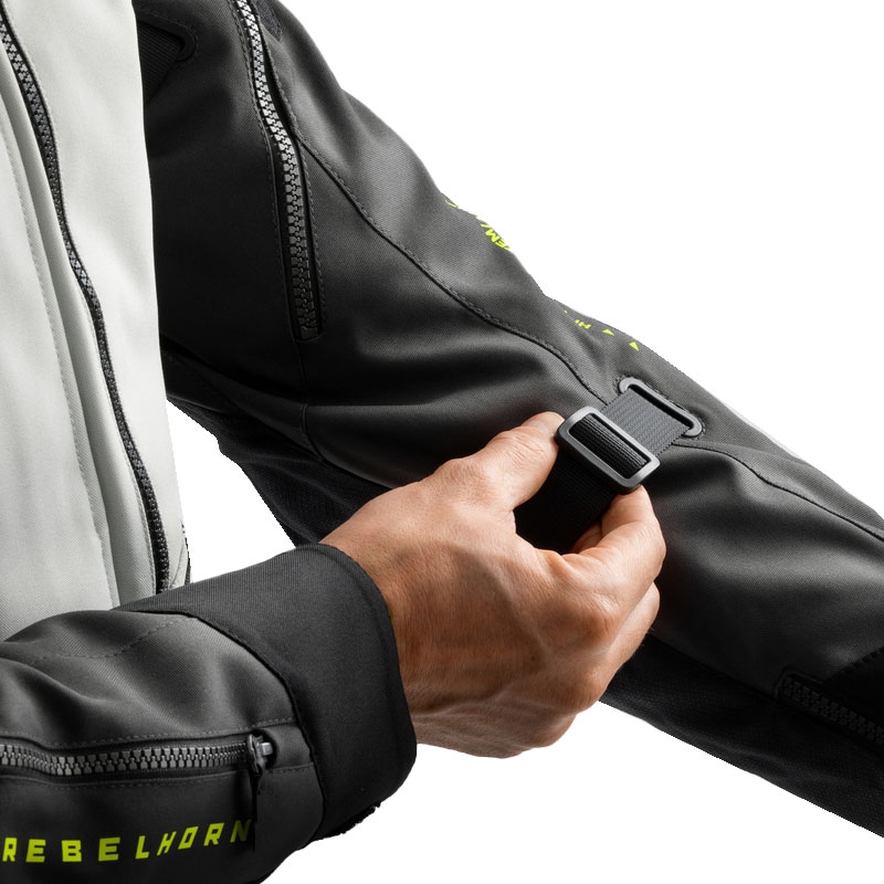 Rebelhorn Hardy 3.0 zwart-grijs-fluo gele motorjas