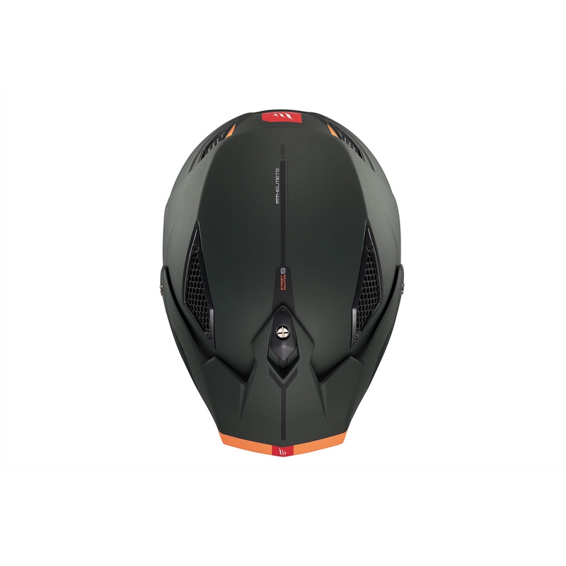 Open helm met masker MT Streetfighter SV S Solid A6 matgroen met iridium vizier