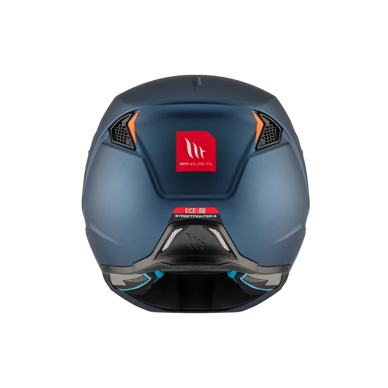 Open helm met masker MT Streetfighter SV S Solid A7 matblauw met iridium vizier