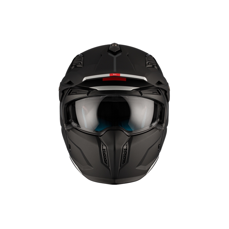 Open helm met masker MT Streetfighter SV S Solid A1 zwart mat met iridium vizier