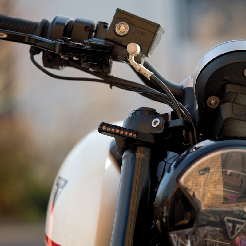 Oxford DarkTurner voorvorkbuis knipperlichten zwart