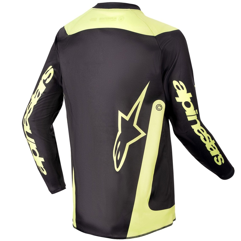 Alpinestars Racer Lurv Kids Motocross Jersey Zwart-Fluo Geel