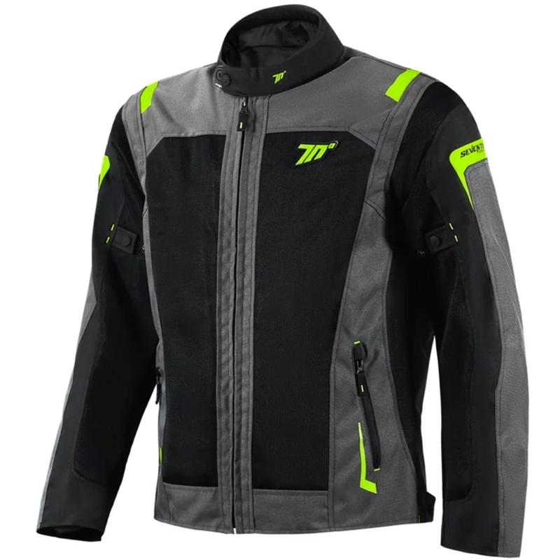 Motorjas Seventy Degrees SD-JT66 Sahara zwart-fluogeel