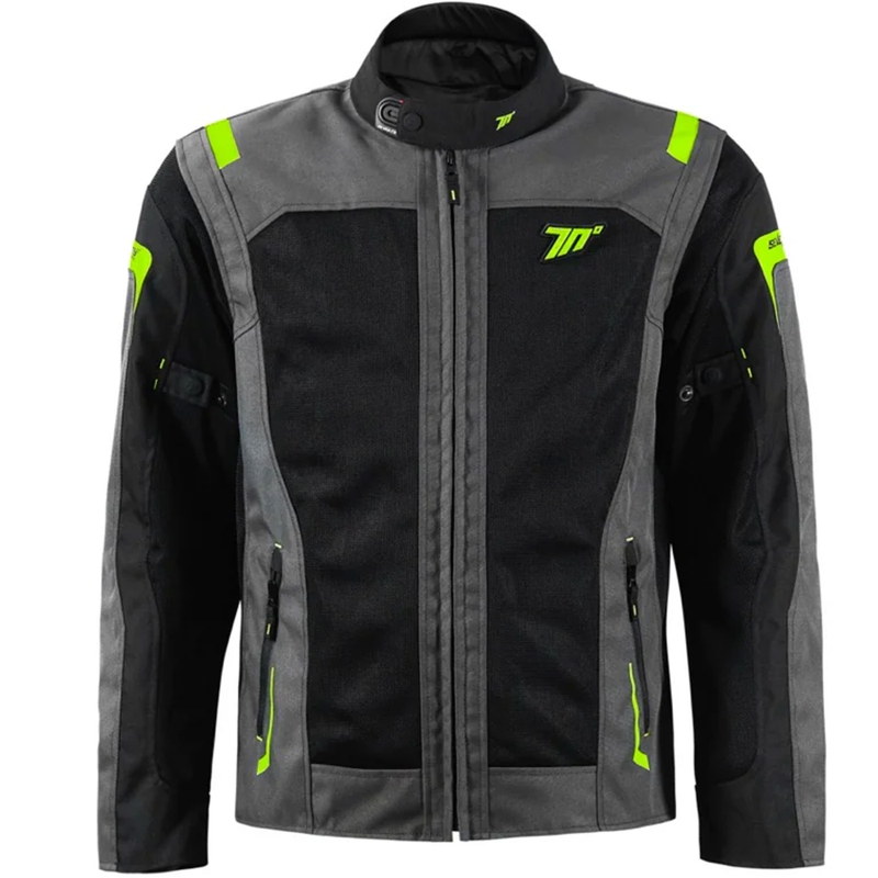 Motorjas Seventy Degrees SD-JT66 Sahara zwart-fluogeel