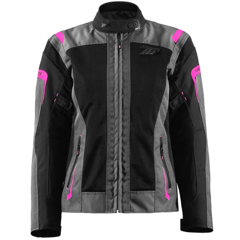Dames motorjack Seventy Degrees SD-JT68 Sahara grijs-roze
