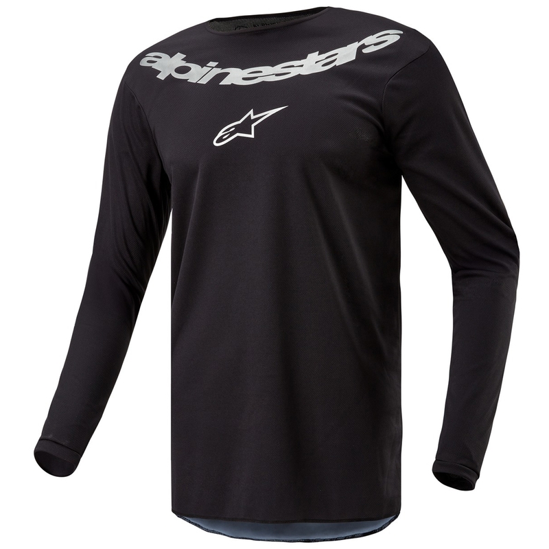 Alpinestars Fluid Lucent motorcross trui zwart en zilver