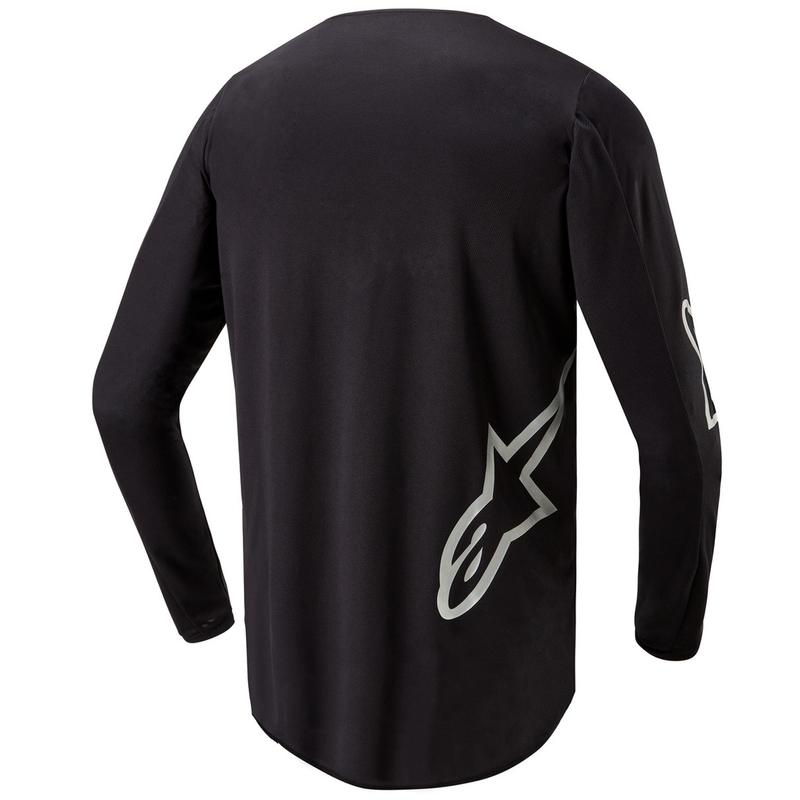 Alpinestars Fluid Lucent motorcross trui zwart en zilver