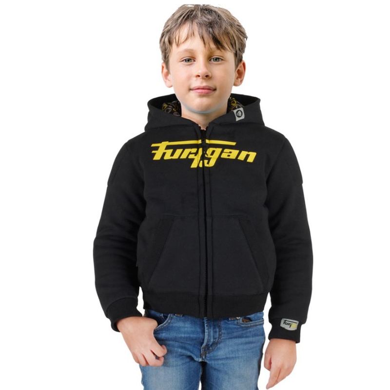 Furygan Luxio Kid Zwart en Geel Motorcycle Sweatshirt