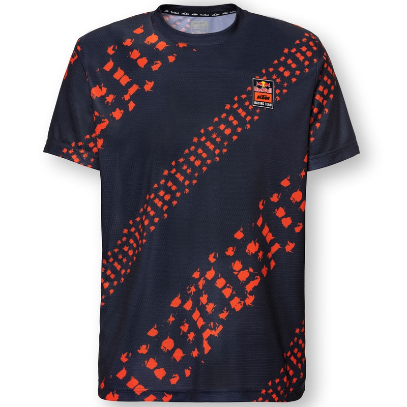 Motorcross trui KTM Red Bull oranje en blauw - korte mouw uitverkoop
