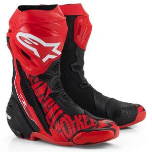 Alpinestars Supertech R Vented motorlaarzen limited edition Francesco Bagnaia rood-zwart