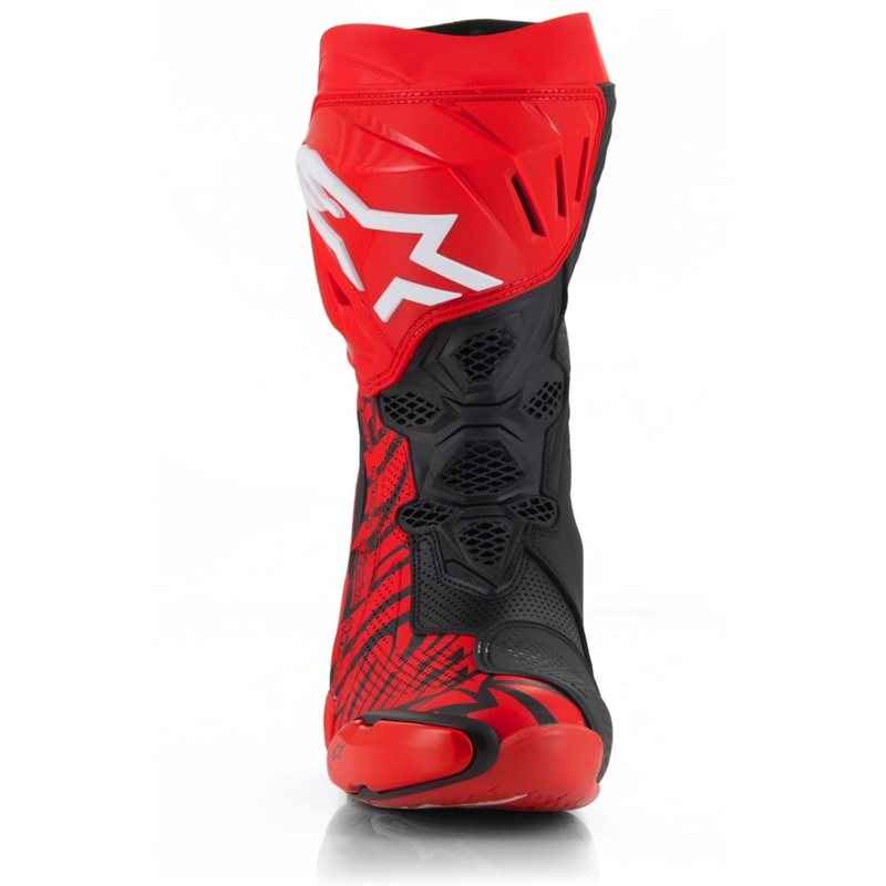 Alpinestars Supertech R Vented motorlaarzen limited edition Francesco Bagnaia rood-zwart