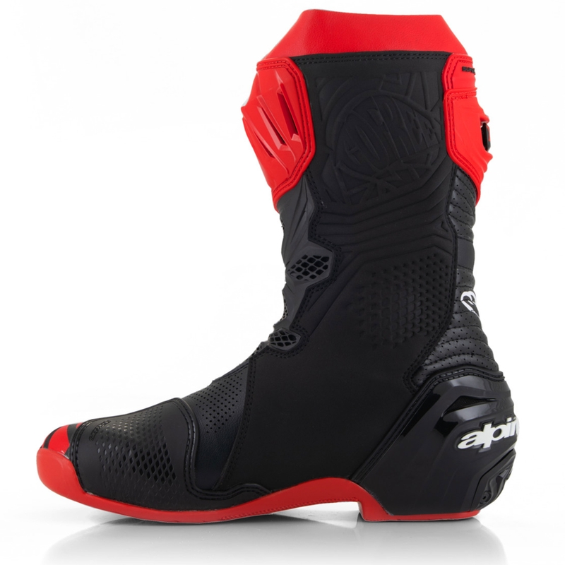 Alpinestars Supertech R Vented motorlaarzen limited edition Francesco Bagnaia rood-zwart