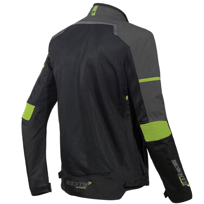 Motorjas Seventy Degrees SD-JR60 Thunder zwart-fluogeel