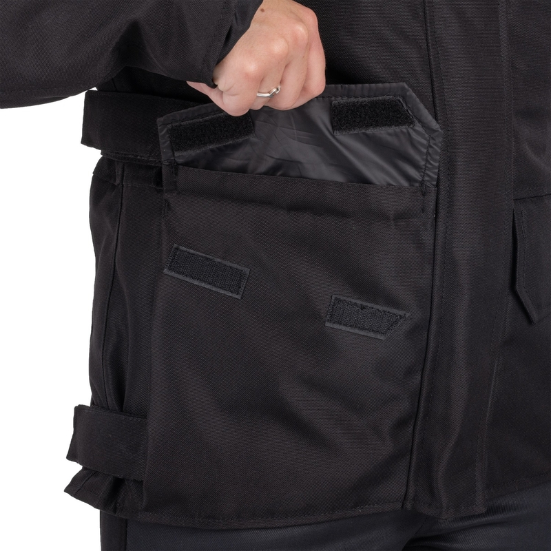Oxford Spartan Long WP Dames Motorjack Zwart