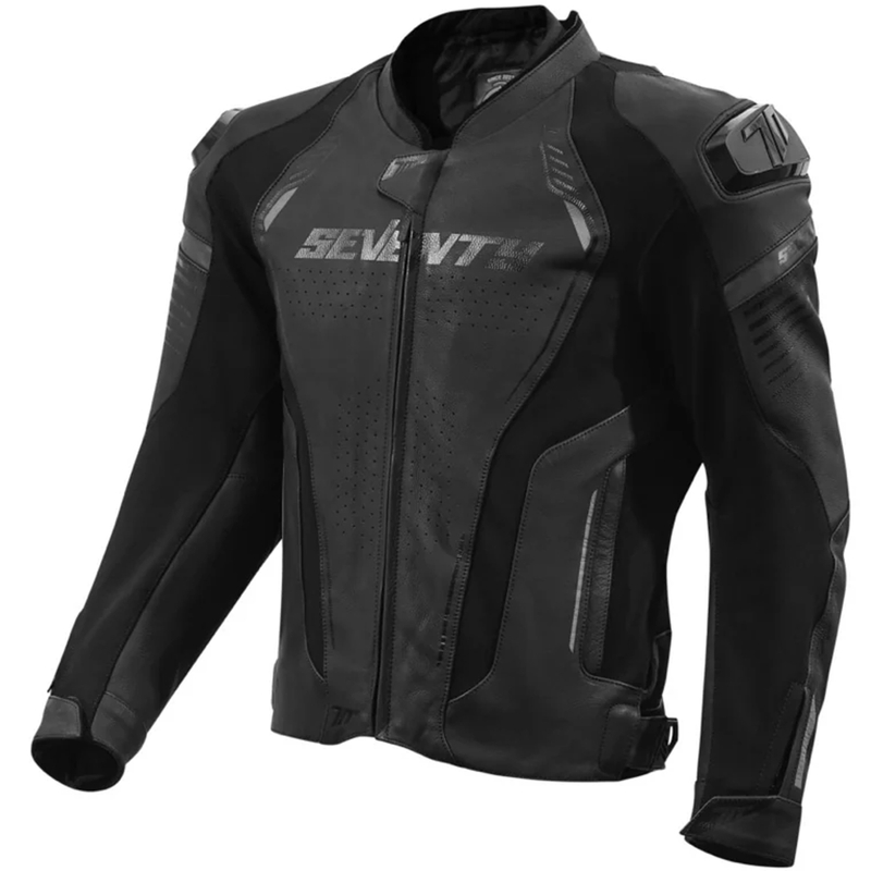 Seventy Degrees SD-JL24 Spoiler leren motorjack zwart