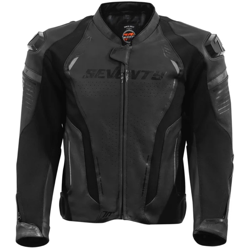 Seventy Degrees SD-JL24 Spoiler leren motorjack zwart
