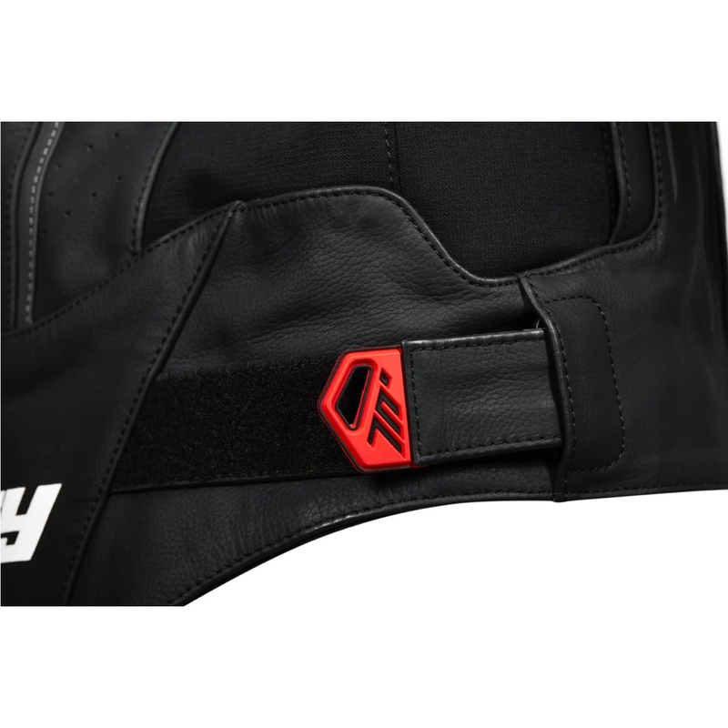 Seventy Degrees SD-JL24 Spoiler leren motorjack zwart-rood